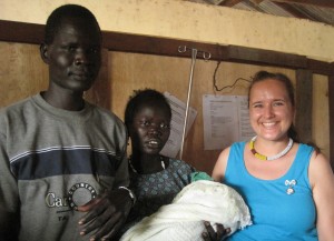 Stephanie Williams with an African family