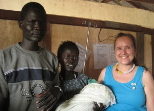 Stephanie Williams with an African family